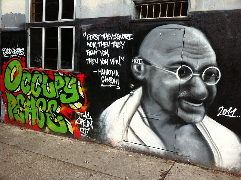 gandhi street art then you win